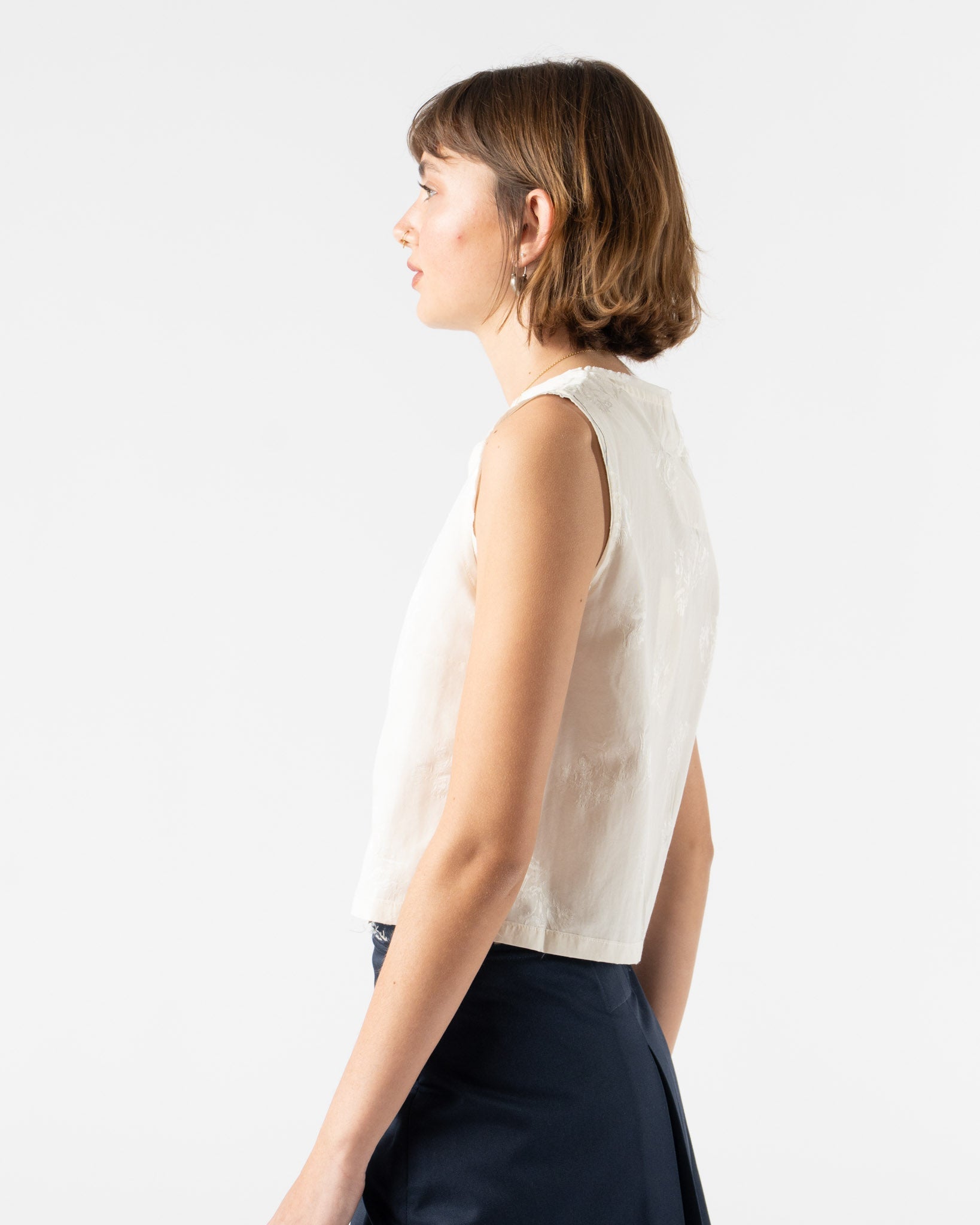 Camiel Fortgens Square Top in Flower Jacquard