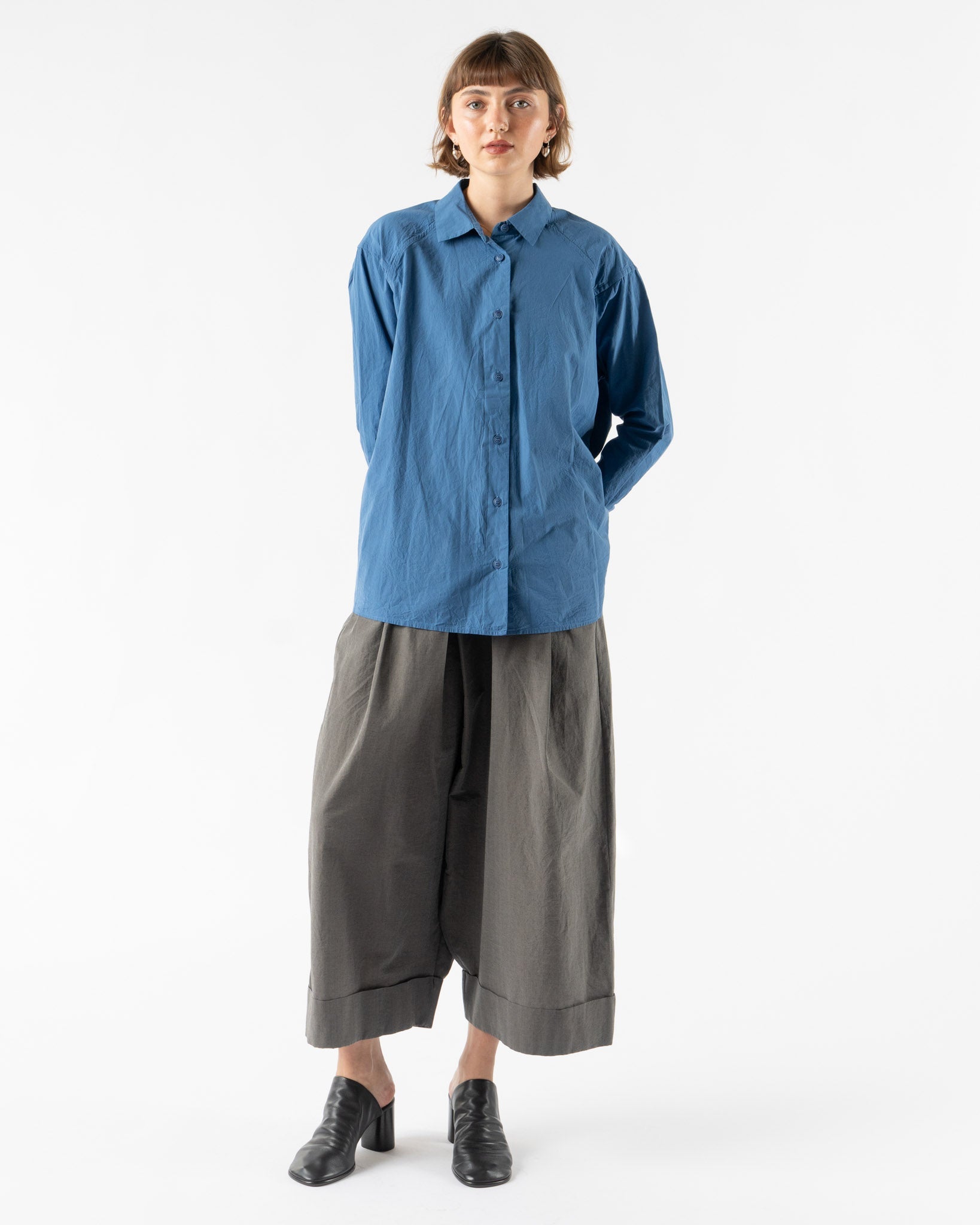 CASEY CASEY Drays Travail Shirt in Blue