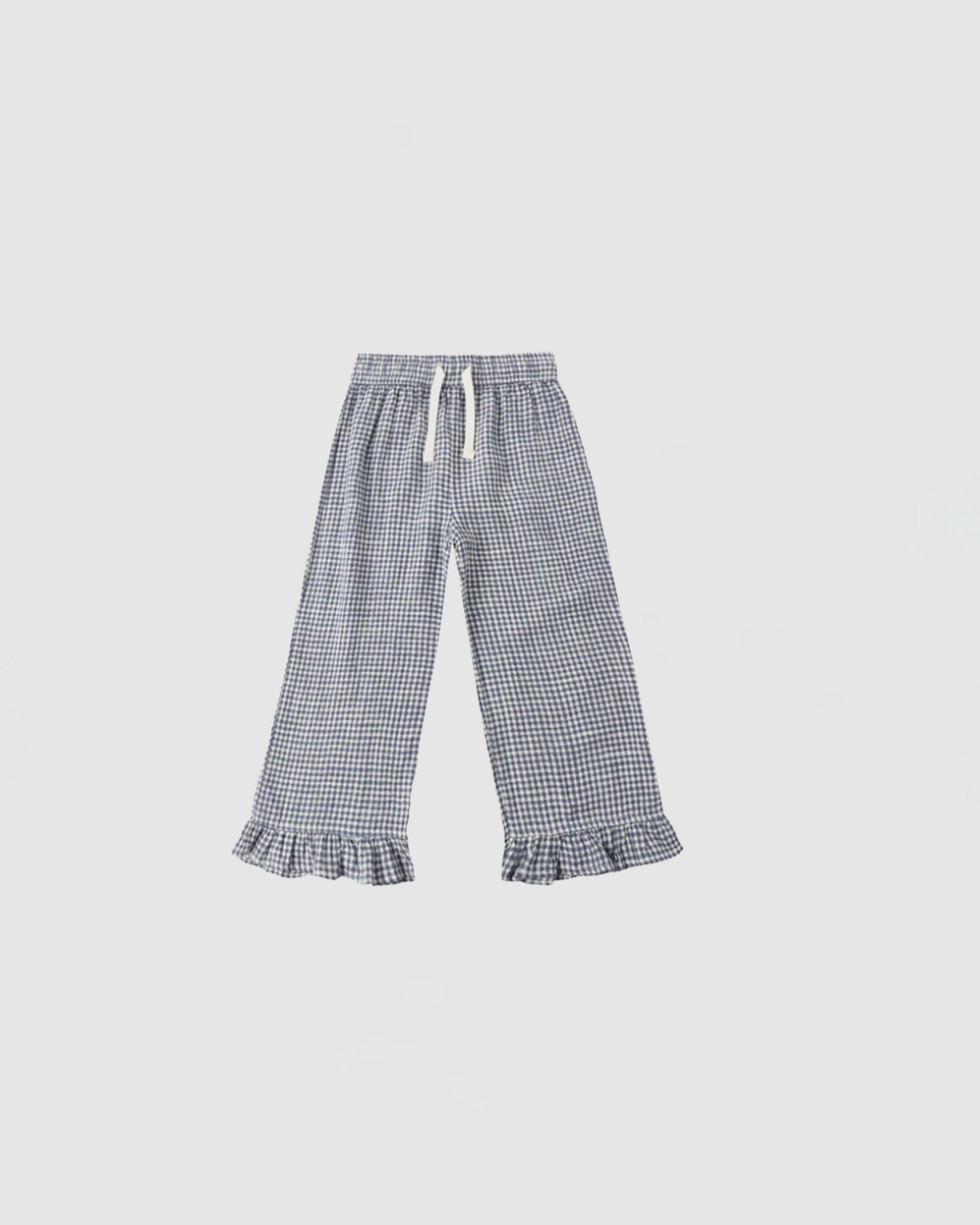 Rylee + Cru Wide Leg Pants in Marine Gingham